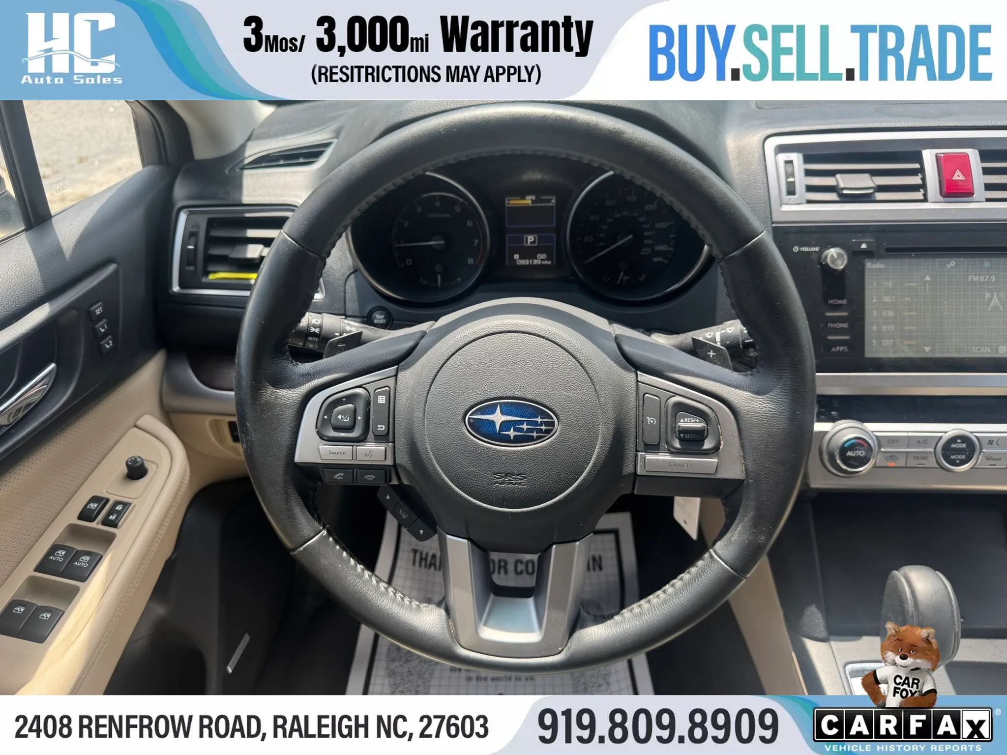 Used 2015 Subaru Outback 2.5i Limited w/ Protection Package #2 AWD/4WD image 26