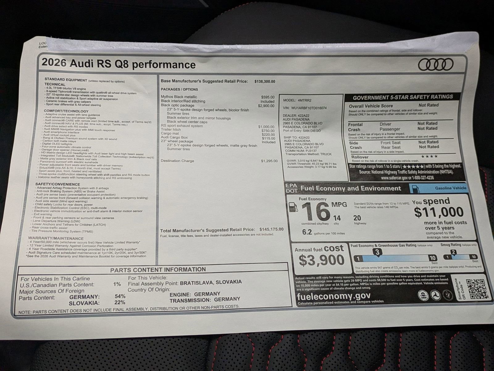 New 2026 Audi RS Q8 performance AWD/4WD image 17