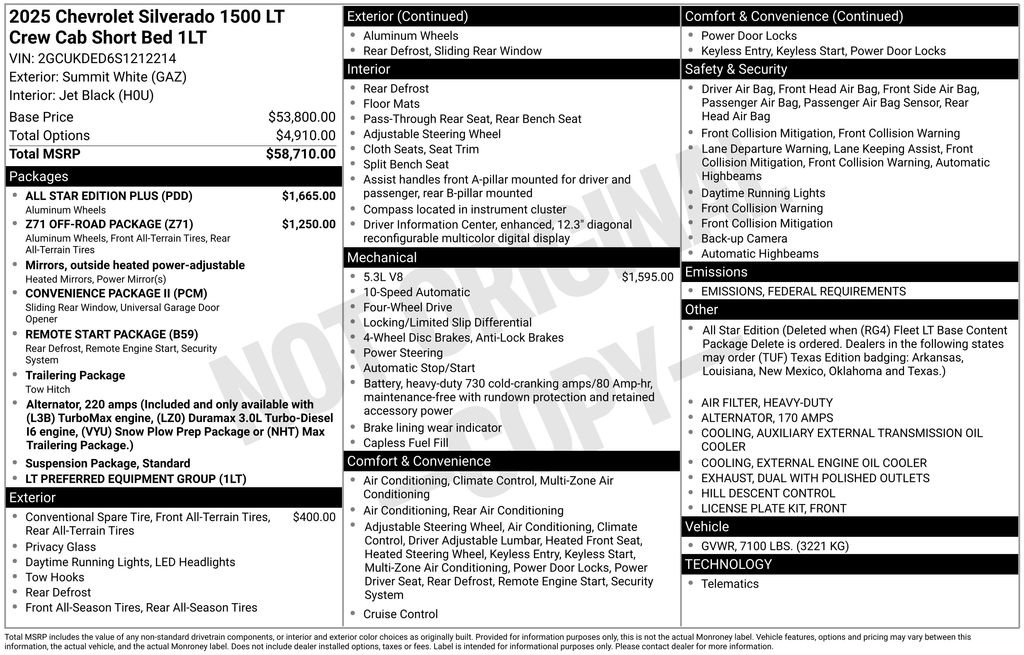 New 2025 Chevrolet Silverado 1500 LT w/ All Star Edition Plus image 4