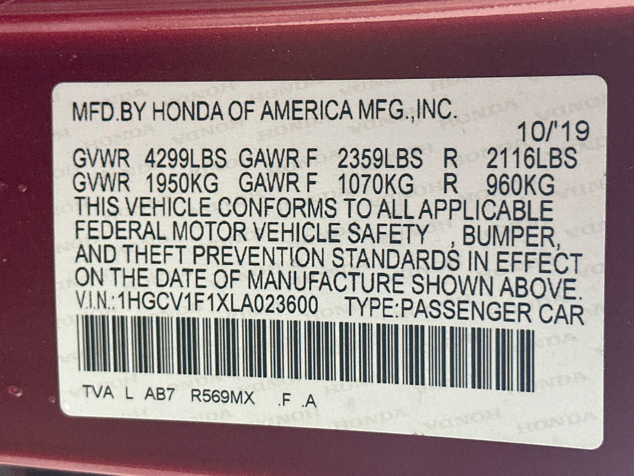 Used 2020 Honda Accord LX image 12
