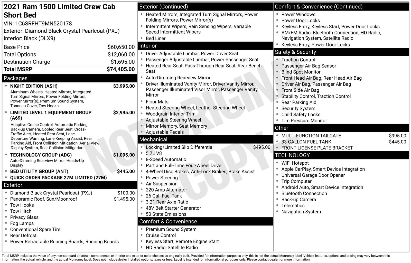 Used 2021 RAM 1500 Limited w/ Night Edition AWD/4WD image 15