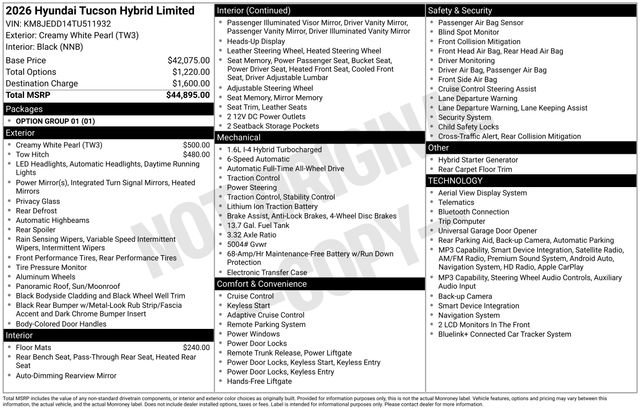 New 2026 Hyundai Tucson Limited AWD/4WD image 27