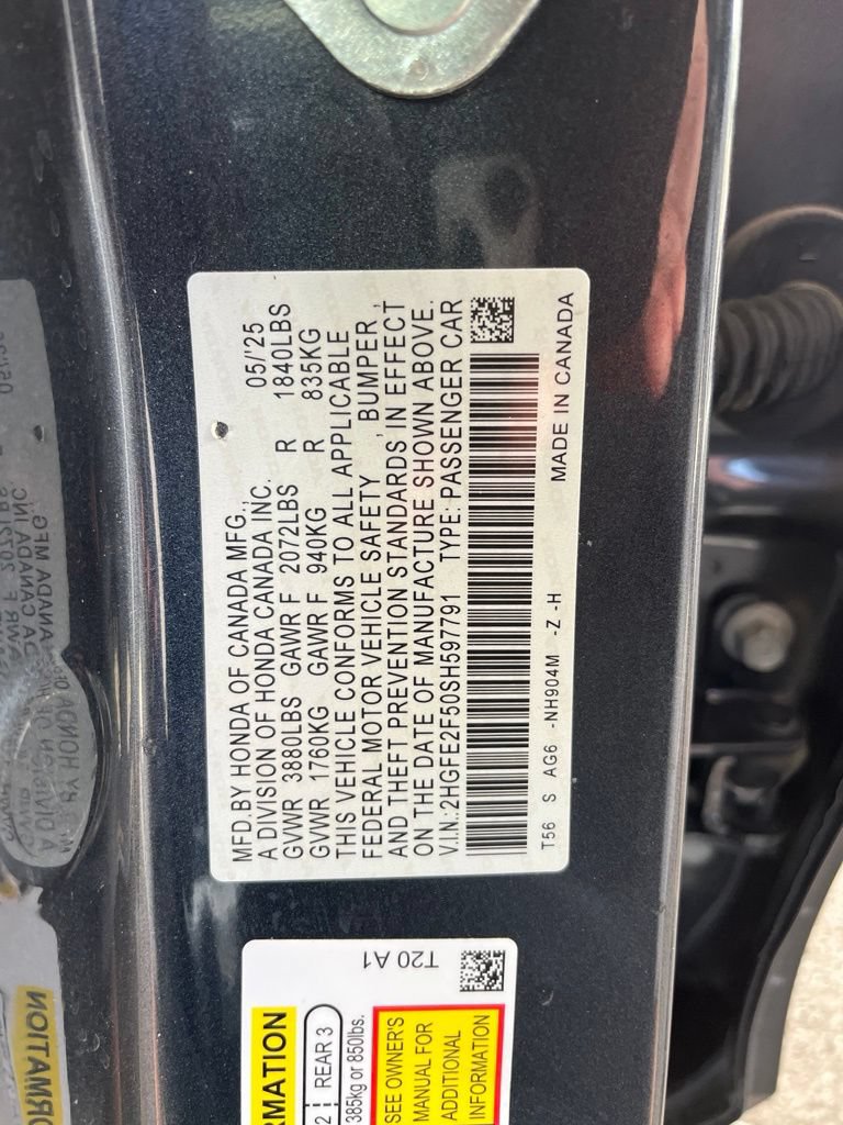 Certified 2025 Honda Civic Sport image 11