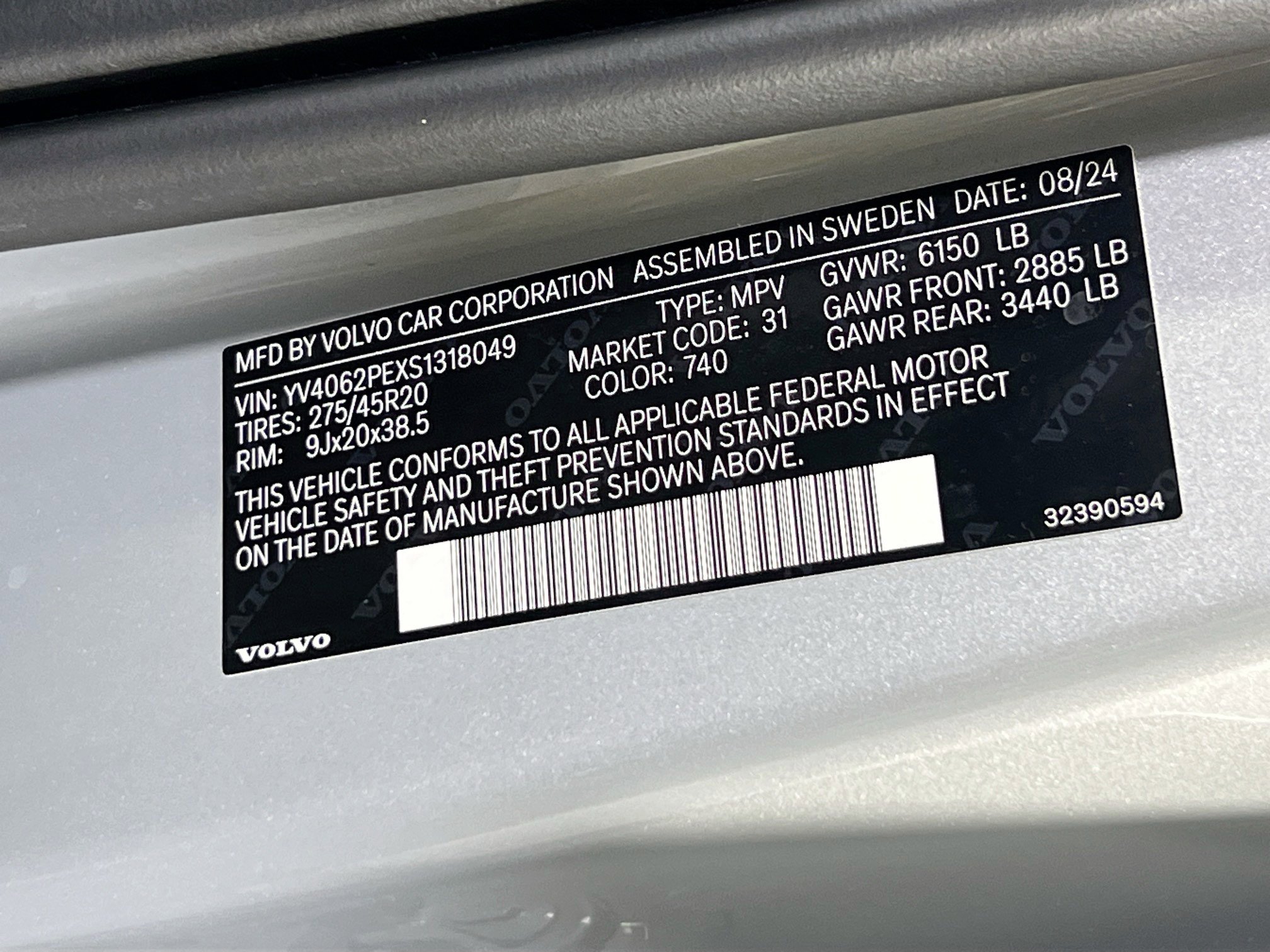 Used 2025 Volvo XC90 B6 Plus w/ Protection Package Premier AWD/4WD image 32