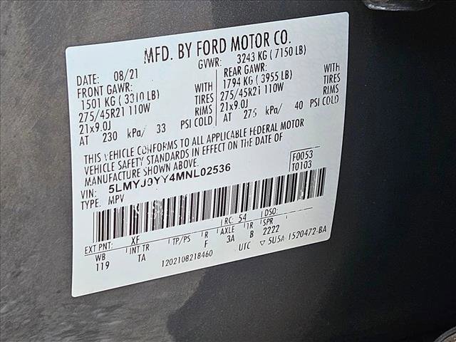 Used 2021 Lincoln Aviator Black Label Grand Touring w/ Class IV Trailer Tow Package image 27