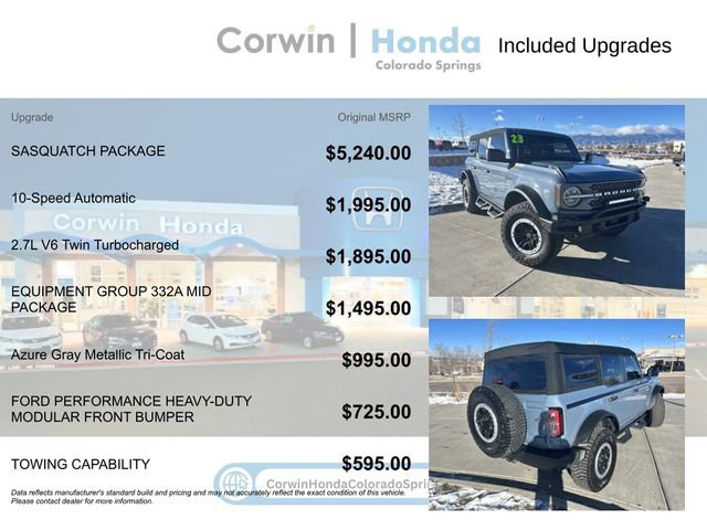 Used 2023 Ford Bronco Badlands w/ Sasquatch Package image 4