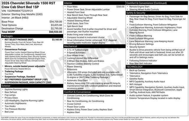 Used 2026 Chevrolet Silverado 1500 RST w/ RST Select Package AWD/4WD image 6