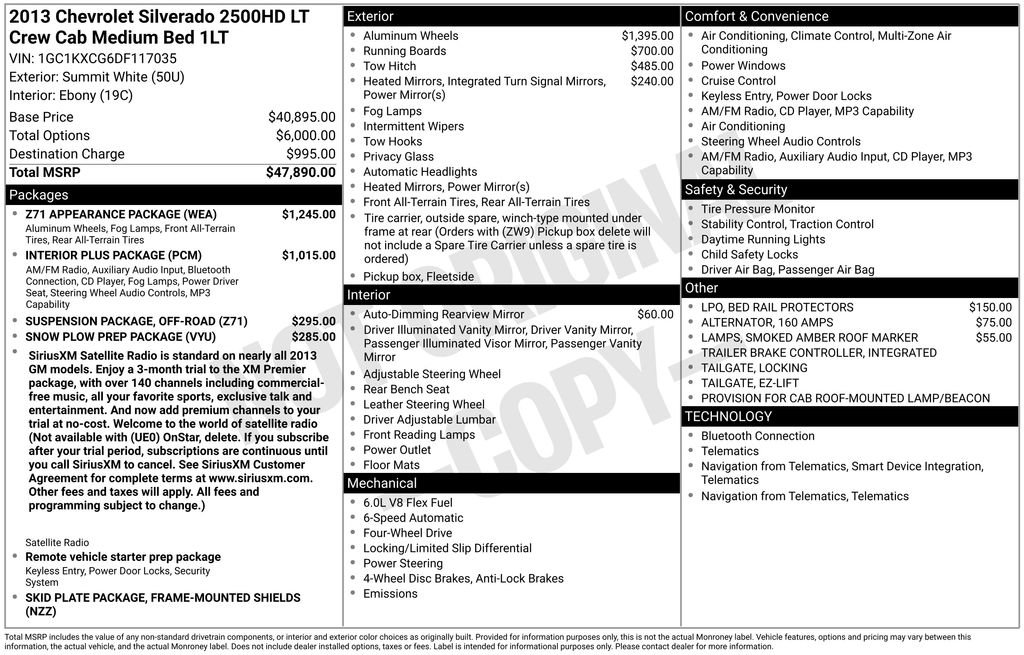 Used 2013 Chevrolet Silverado 2500 LT w/ Z71 Appearance Package AWD/4WD image 33