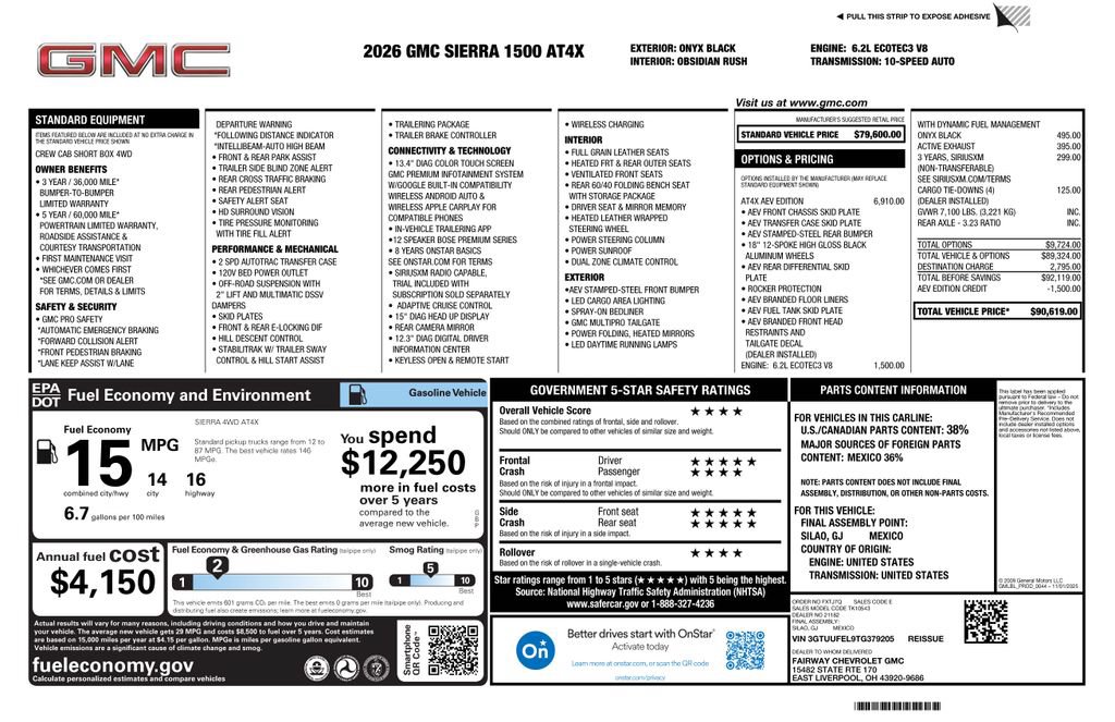 New 2026 GMC Sierra 1500 AT4X w/ AT4X AEV Edition AWD/4WD image 4