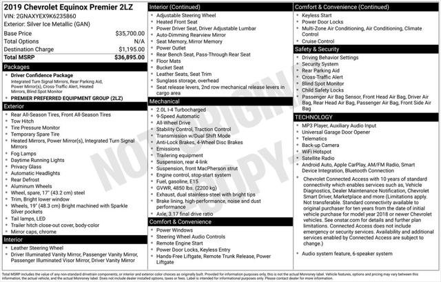 Used 2019 Chevrolet Equinox Premier AWD/4WD image 41