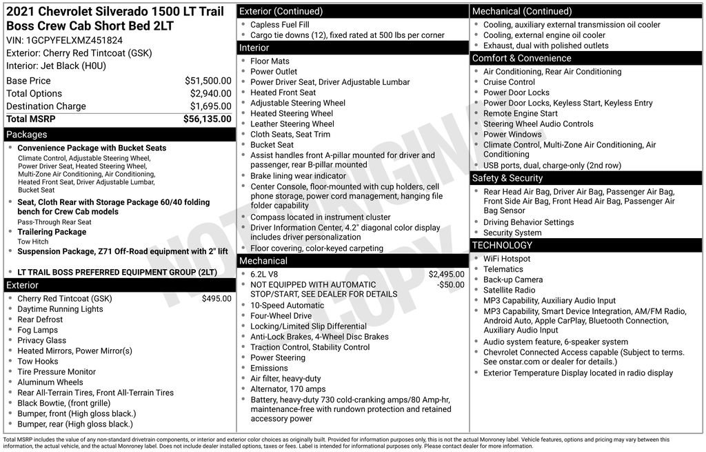 Used 2021 Chevrolet Silverado 1500 LT Trail Boss AWD/4WD image 17