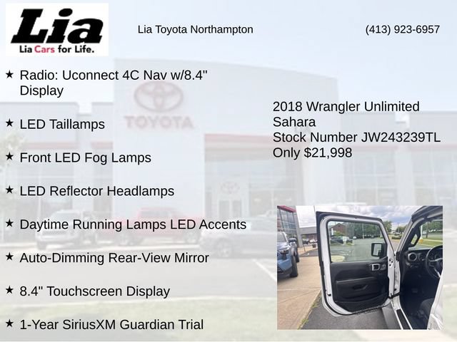 Used 2018 Jeep Wrangler Unlimited Sahara AWD/4WD image 28