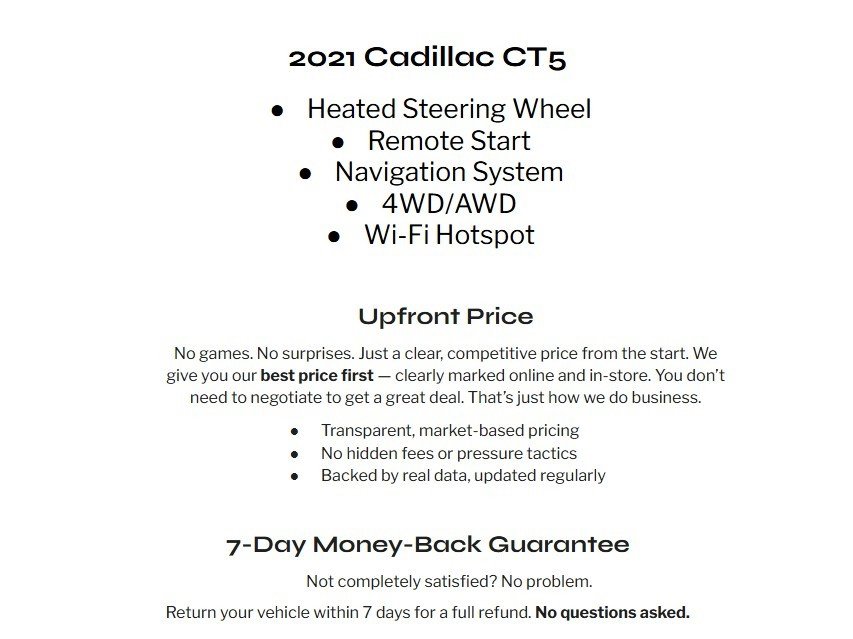 Used 2021 Cadillac CT5 Sport AWD/4WD image 2