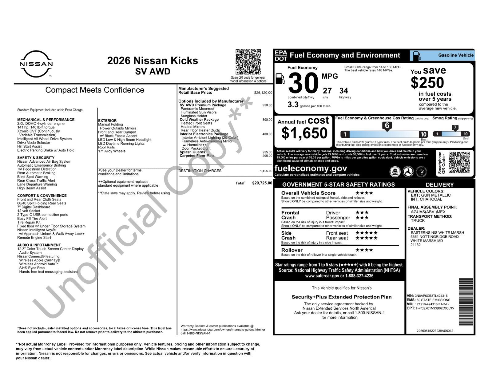 New 2026 Nissan Kicks SV w/ SV Premium Package AWD/4WD image 13