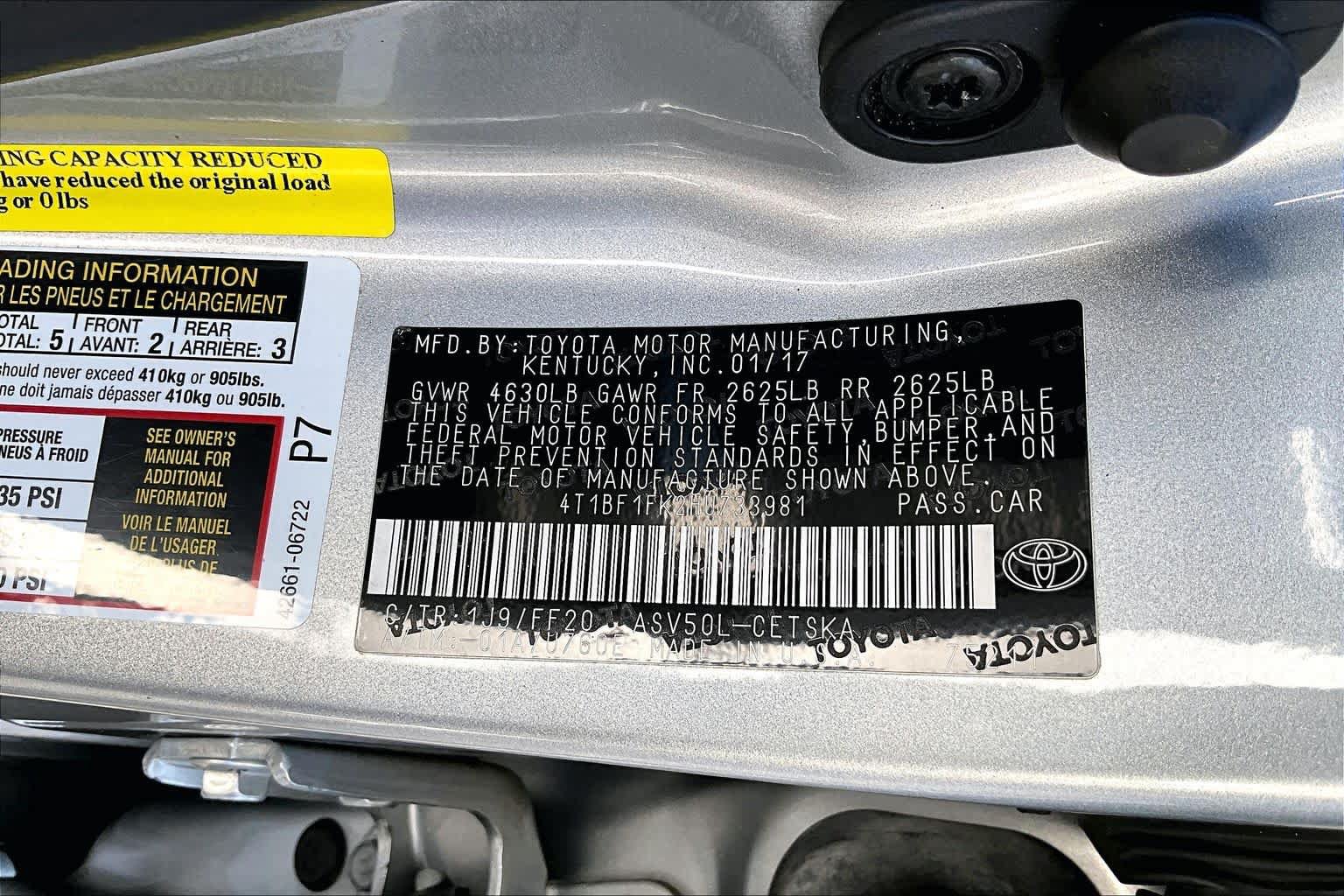 Used 2017 Toyota Camry SE FWD image 36