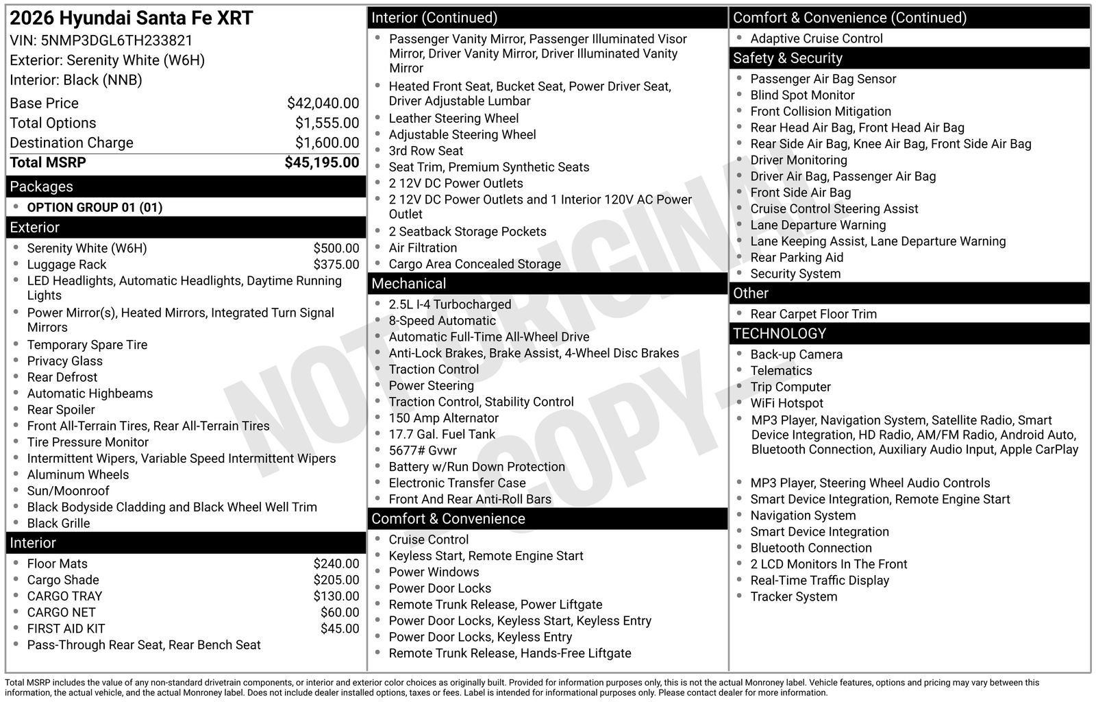 New 2026 Hyundai Santa Fe XRT AWD/4WD image 20