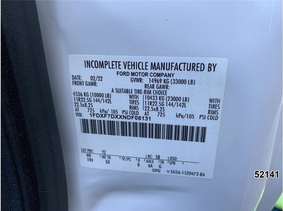 Used 2022 Ford F750 2WD Regular Cab Super Duty image 16