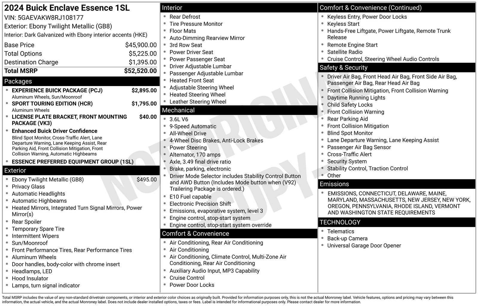 Used 2024 Buick Enclave Essence w/ Experience Buick Package image 39