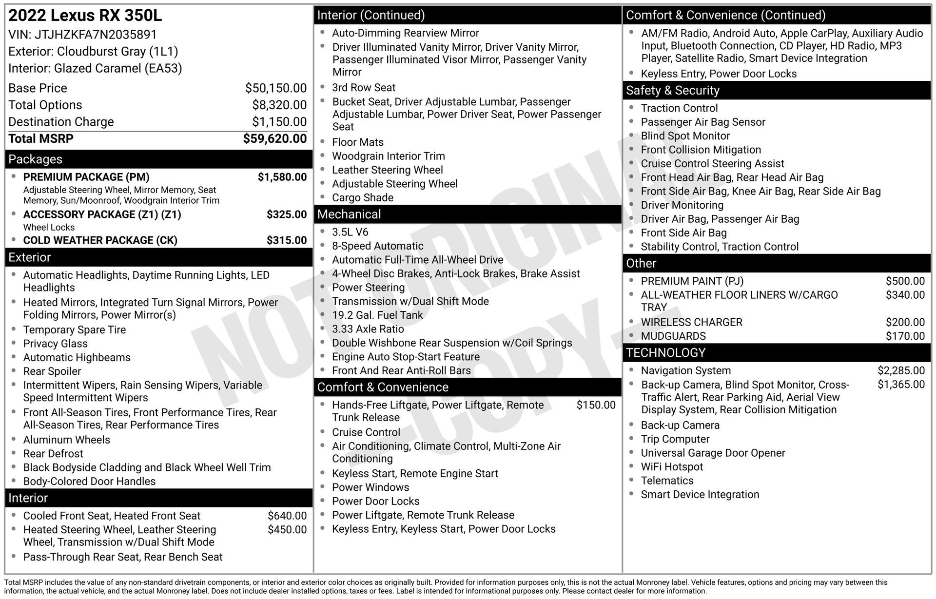 Used 2022 Lexus RX 350L Premium w/ Premium Package image 43