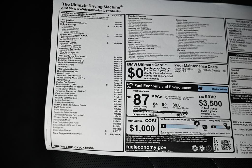 New 2026 BMW i7 eDrive50 w/ M Sport Package image 27