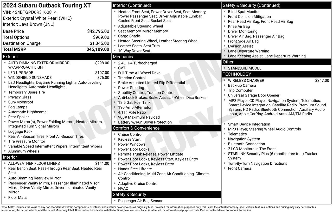 Used 2024 Subaru Outback Touring XT AWD/4WD image 5