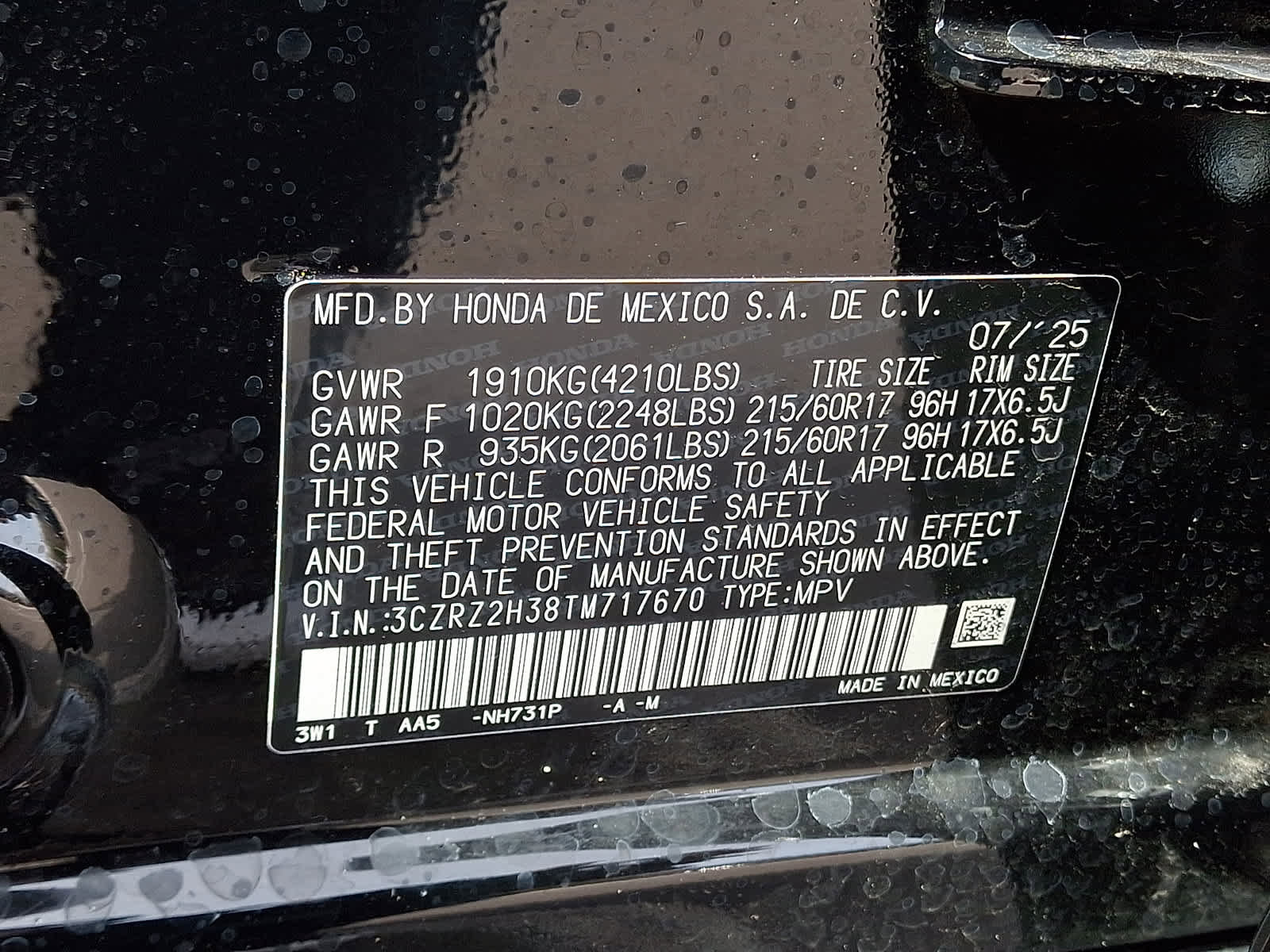 Certified 2026 Honda HR-V LX image 27