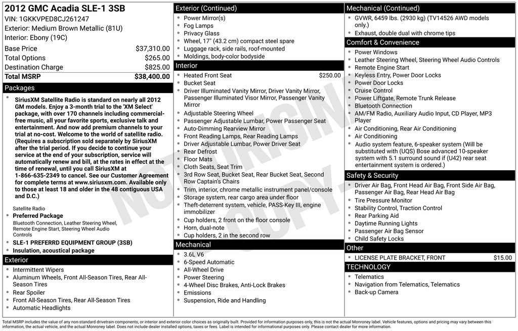 Used 2012 GMC Acadia SLE image 22