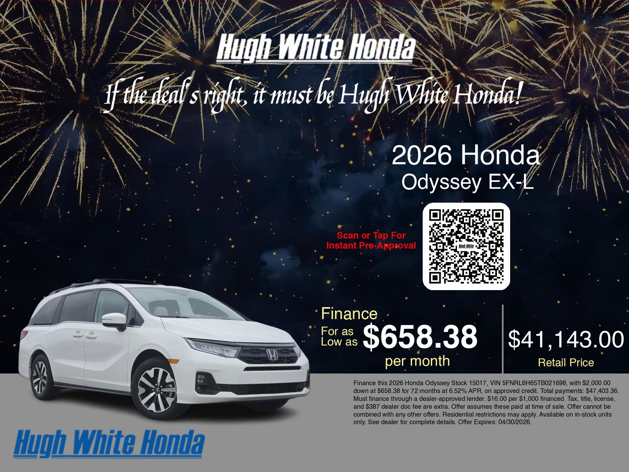 Used 2026 Honda Odyssey EX-L image 3