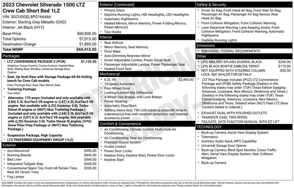 Used 2023 Chevrolet Silverado 1500 LTZ w/ LTZ Convenience Package II image 28