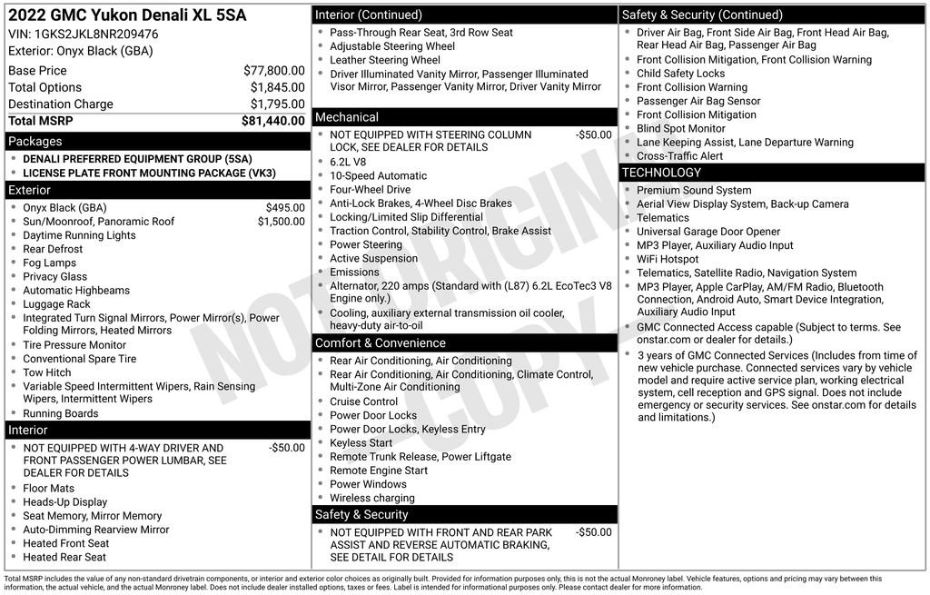 Used 2022 GMC Yukon XL Denali AWD/4WD image 39