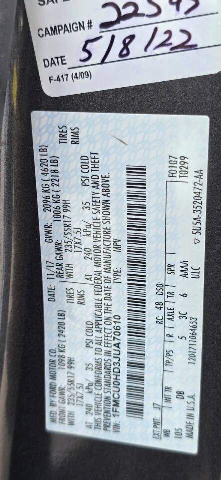 Used 2018 Ford Escape SEL image 82