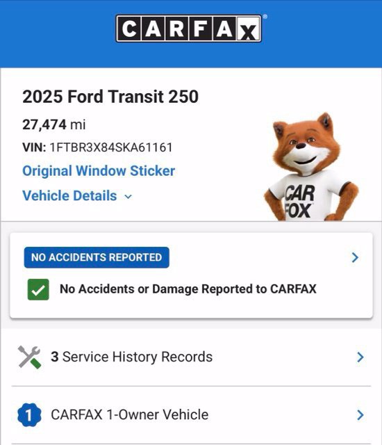 Used 2025 Ford Transit 250 148 High Roof Extended w/ Load Area Protection Package RWD image 5