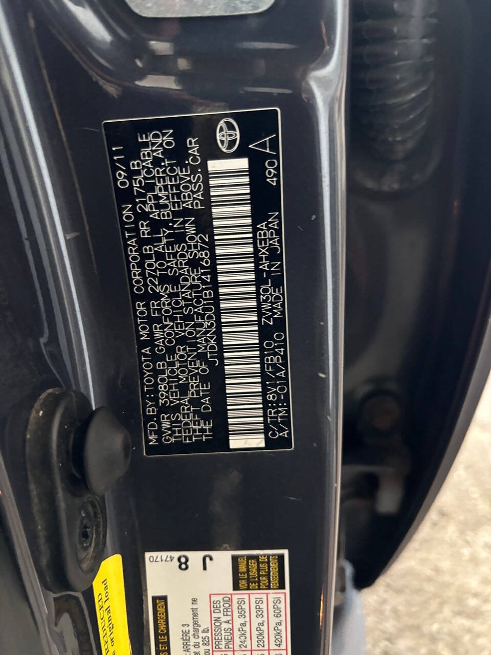 Used 2011 Toyota Prius Two FWD image 5