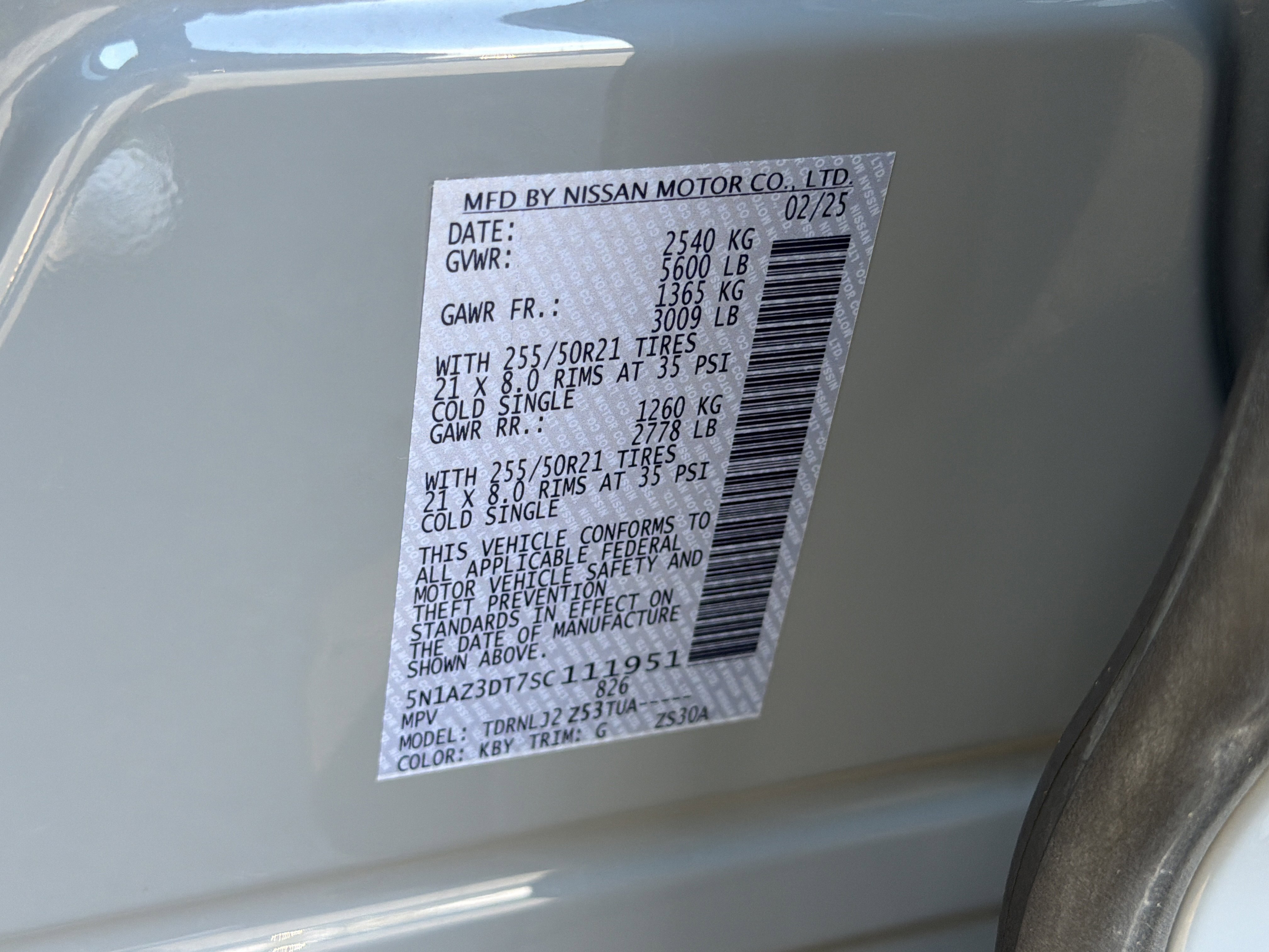 Used 2025 Nissan Murano Platinum w/ Cargo Package image 36