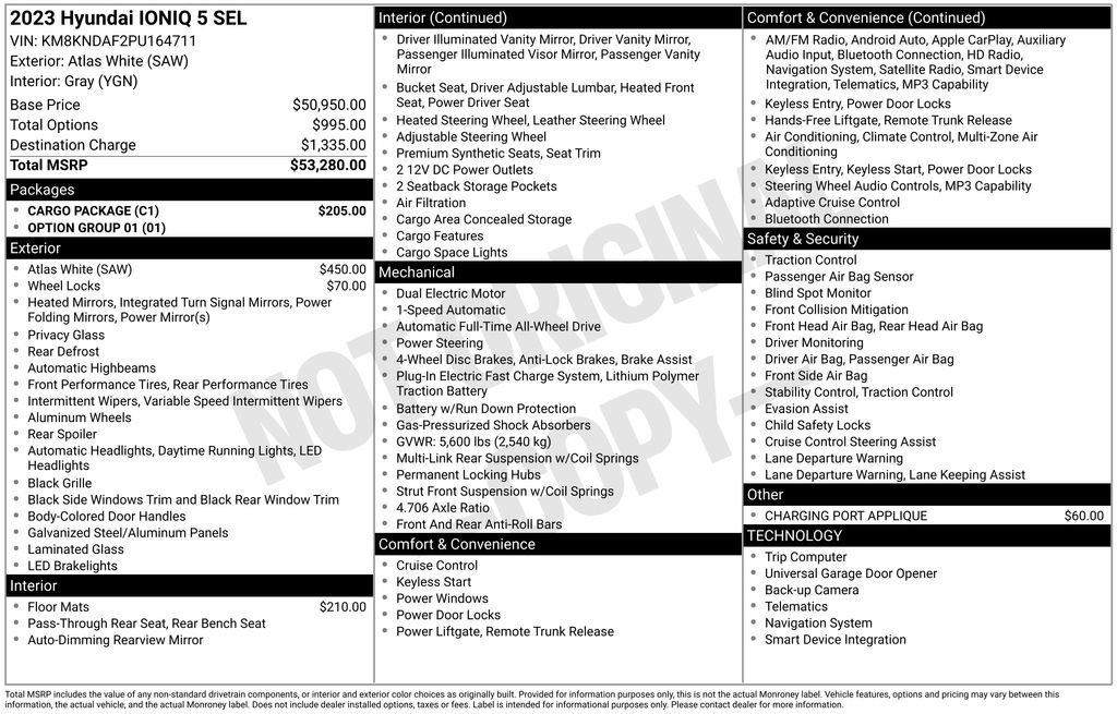 Used 2023 Hyundai Ioniq 5 SEL w/ Cargo Package AWD/4WD image 29