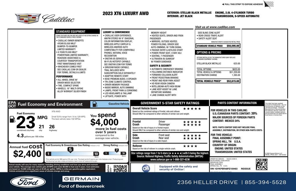 Used 2023 Cadillac XT6 Luxury image 29
