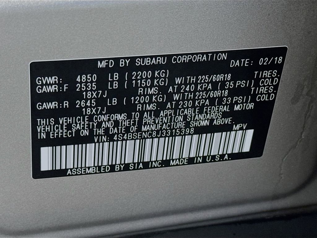 Used 2018 Subaru Outback 3.6R Limited image 34