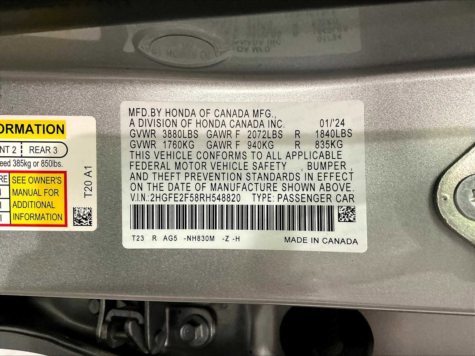 Used 2024 Honda Civic Sport image 33