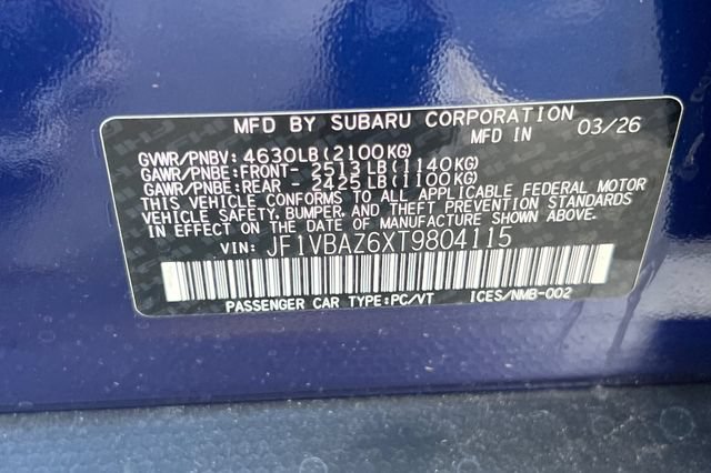 New 2026 Subaru WRX tS AWD/4WD image 24