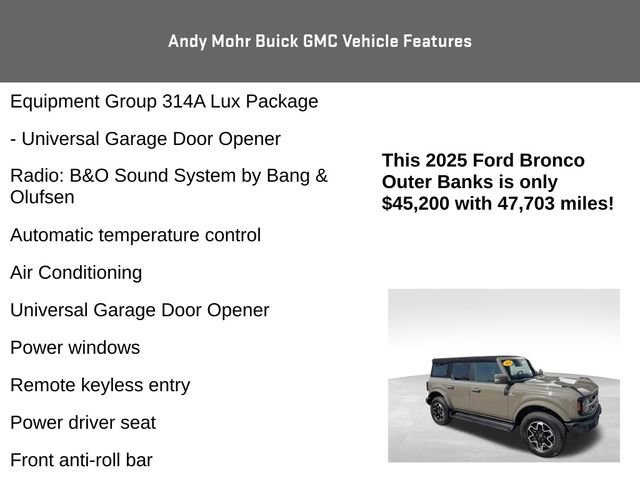 Used 2025 Ford Bronco Outer Banks AWD/4WD image 8