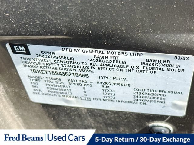 Used 2003 GMC Envoy XL SLE w/ 1SB Preferred Equipment Group AWD/4WD image 24
