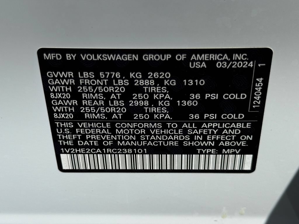 Used 2024 Volkswagen Atlas Cross Sport SE AWD/4WD image 26