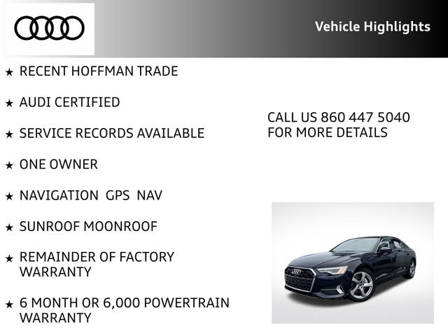 Certified 2024 Audi A6 2.0T Premium w/ Convenience Package AWD/4WD image 10