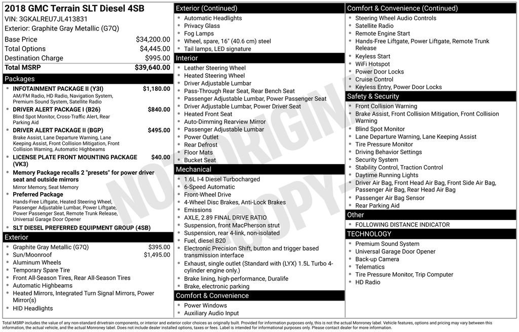 Used 2018 GMC Terrain SLT w/ Infotainment Package II image 6