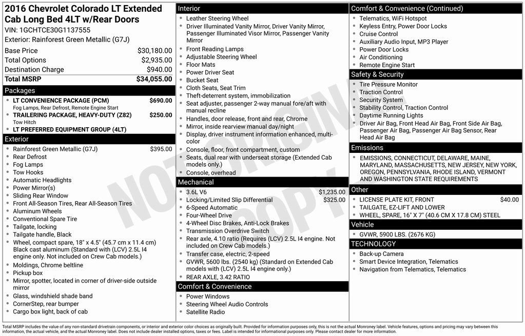 Used 2016 Chevrolet Colorado LT w/ LT Convenience Package image 27