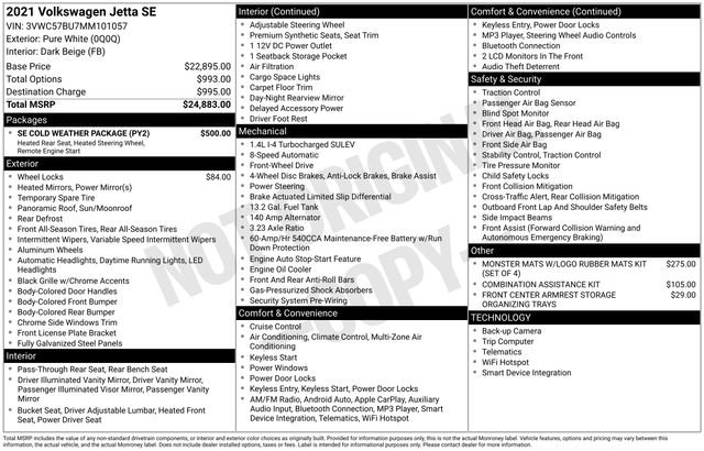 Certified 2021 Volkswagen Jetta SE w/ SE Cold Weather Package image 28