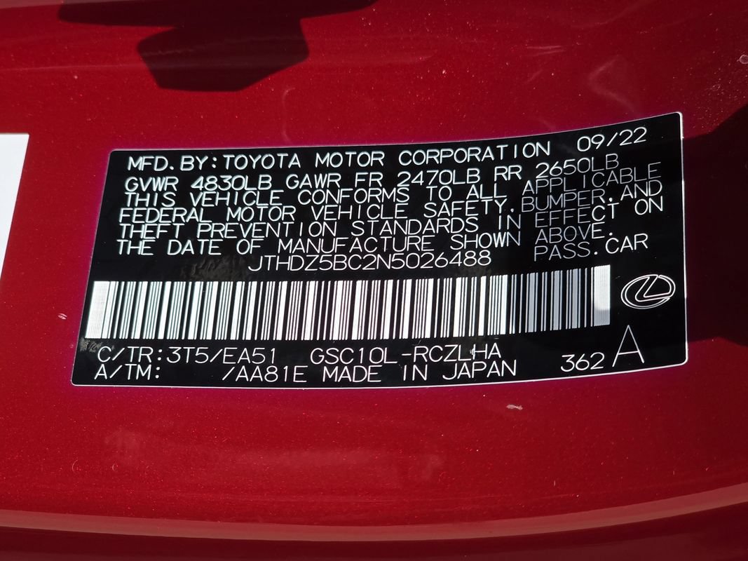 Used 2022 Lexus RC 350 w/ Premium Package RWD image 41