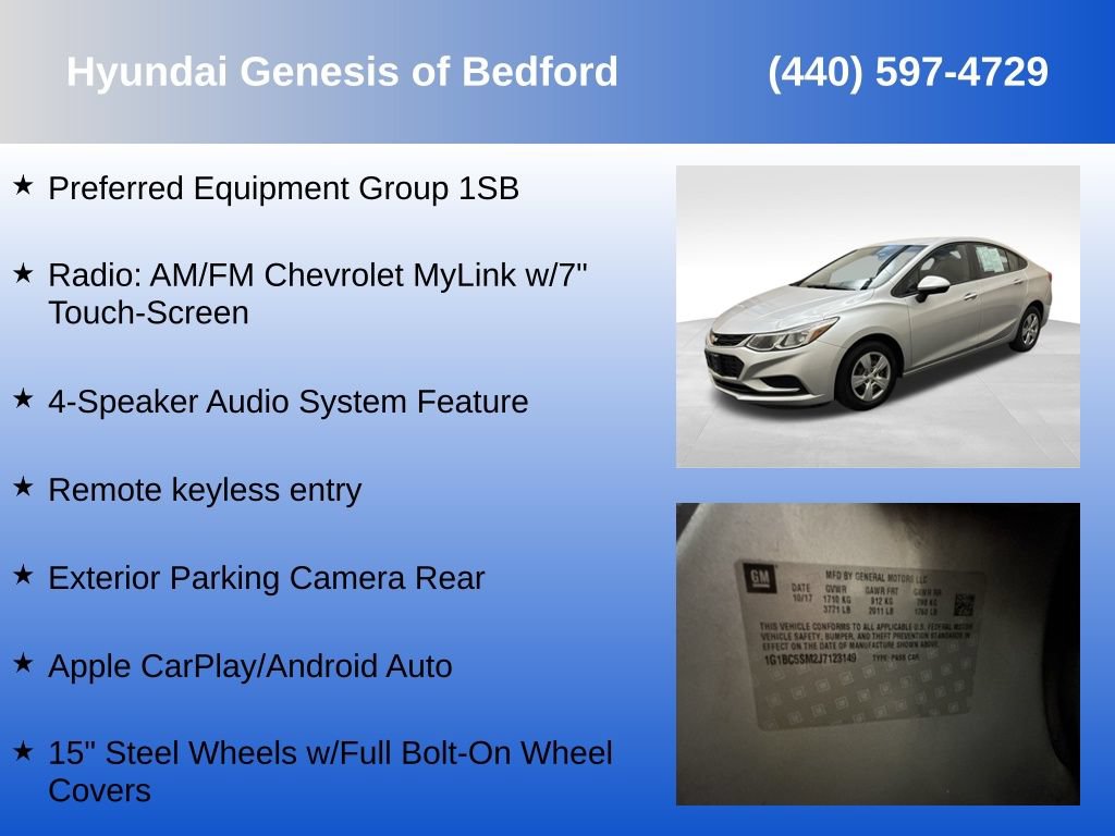 Used 2018 Chevrolet Cruze LS FWD image 7