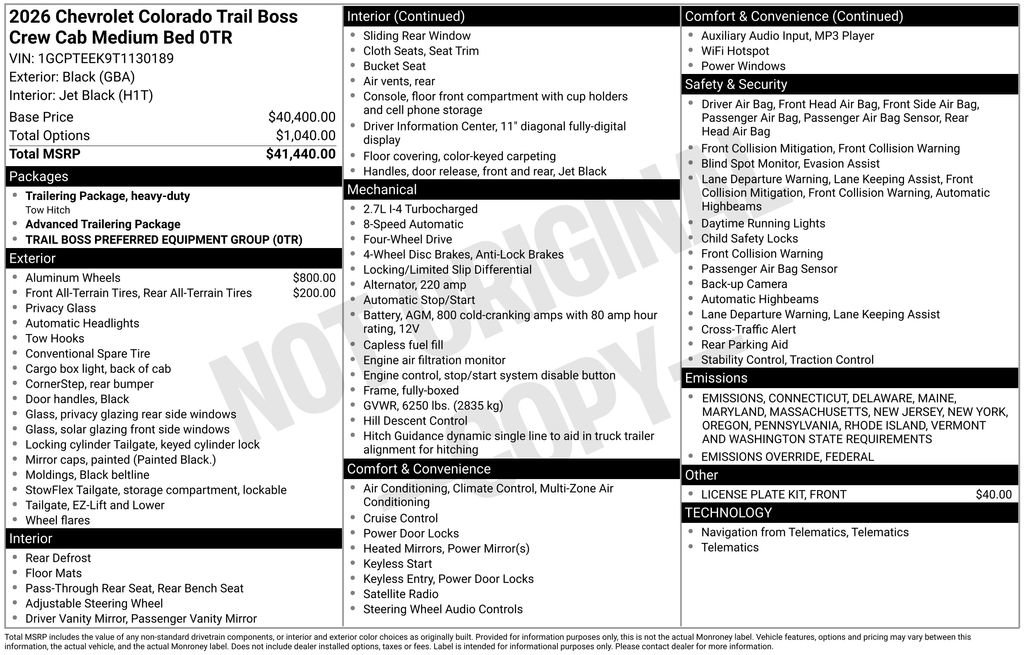 New 2026 Chevrolet Colorado Trail Boss image 2