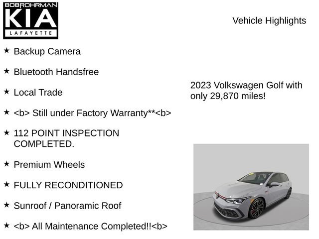 Used 2023 Volkswagen GTI Autobahn FWD image 7